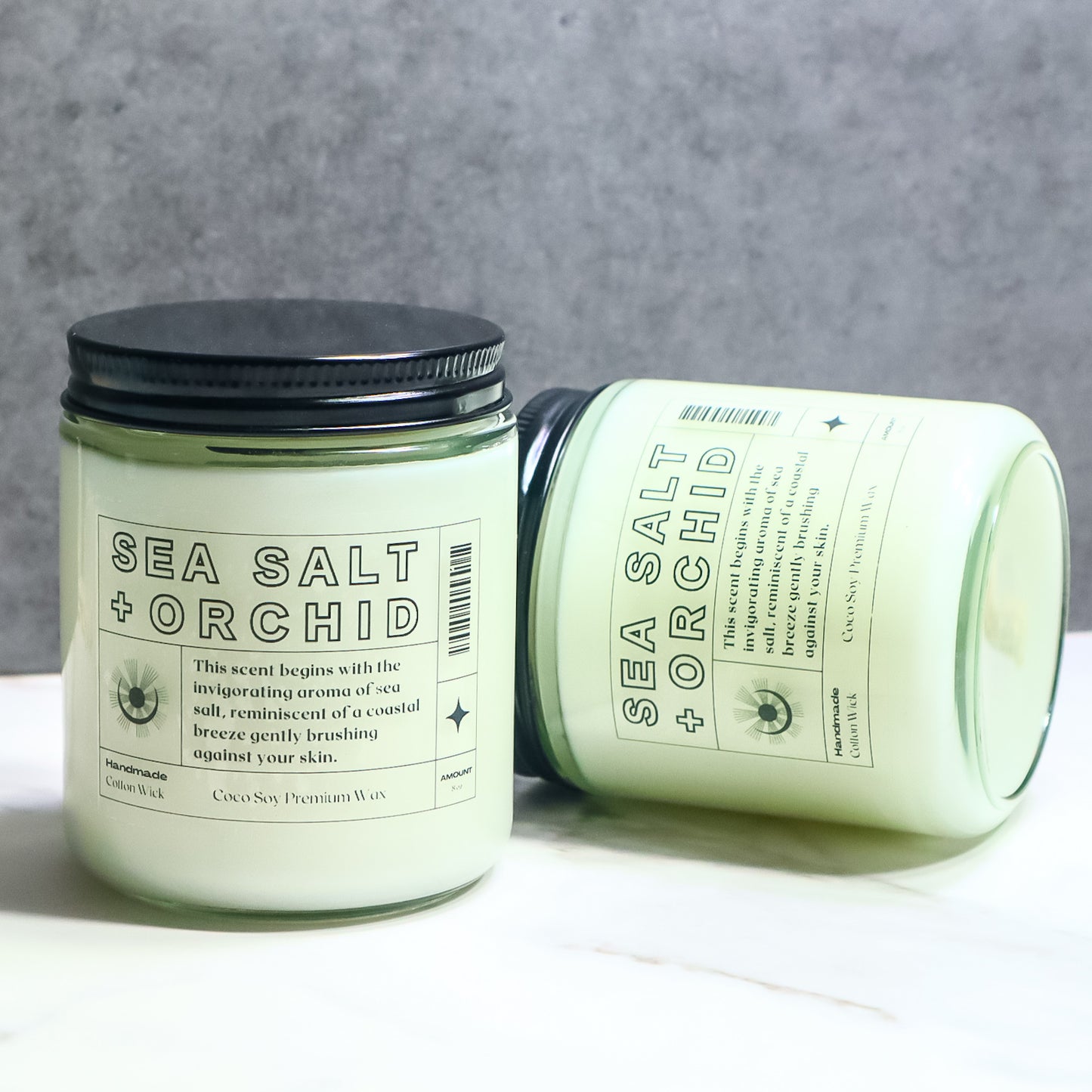 Sea Salt & Orchid Scented Coco Soy Candle