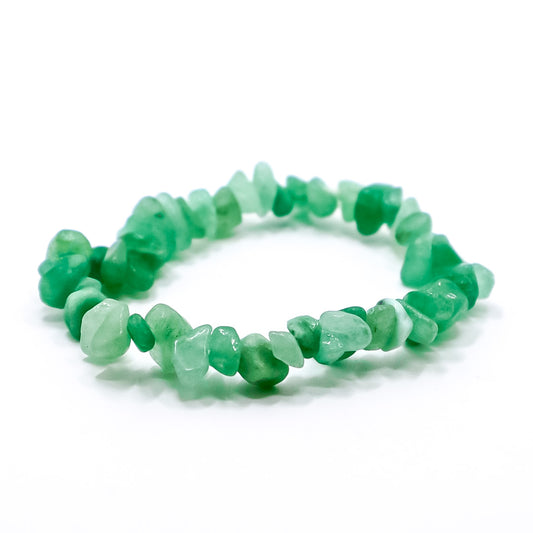 Green aventurine crystal chip bracelet