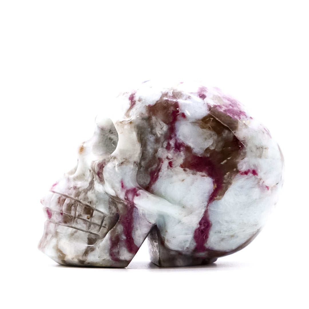 Crystal Pink Tourmaline skull