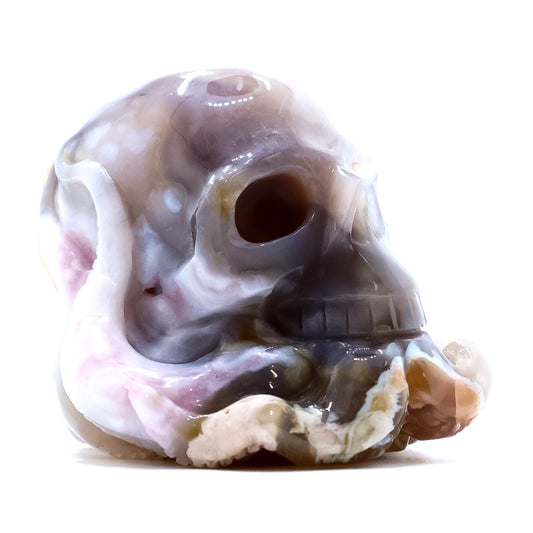 Flower Agate Tentacle Skull