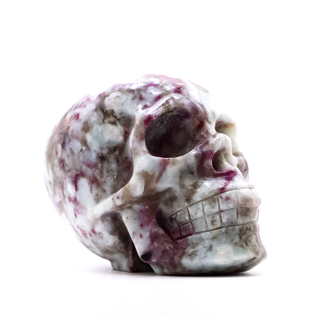 Crystal Pink Tourmaline skull