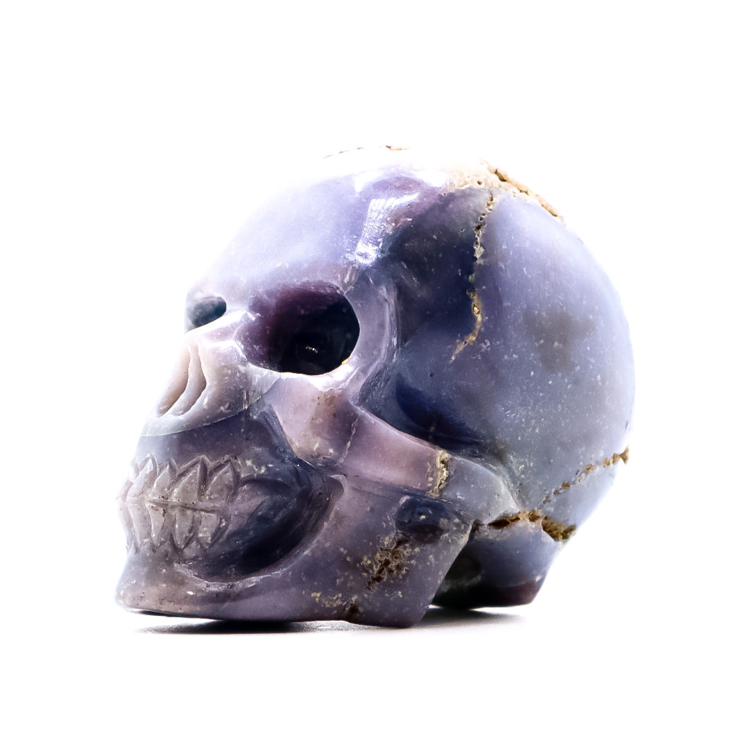Grape Agate Crystal Skull Carving
