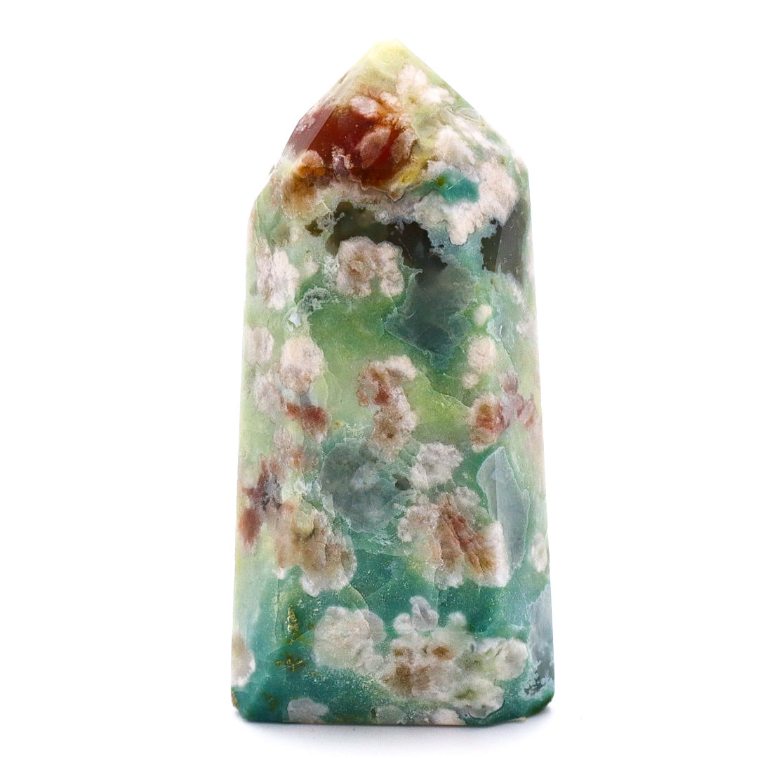 Green Flower Agate Towers