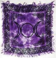 triple moon goddess wiccan altar cloth