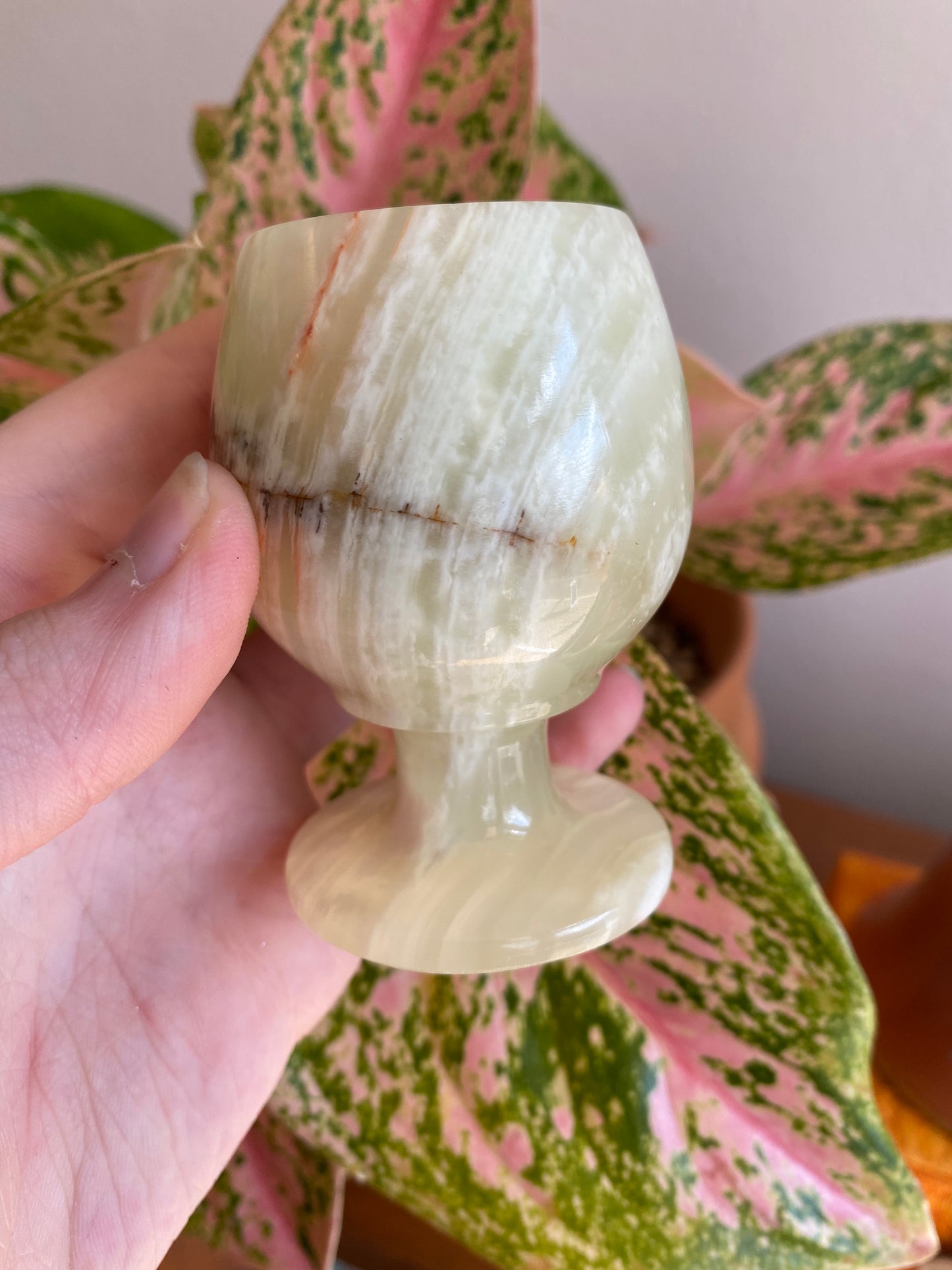 Banded Onyx Crystal Offering Cup/ Chalice