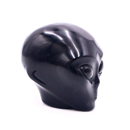 Black Obsidian Crystal Alien Carving