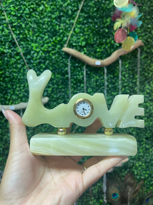 Banded Onyx Love Clock